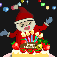 Santa and christmas(Animated Stickers)