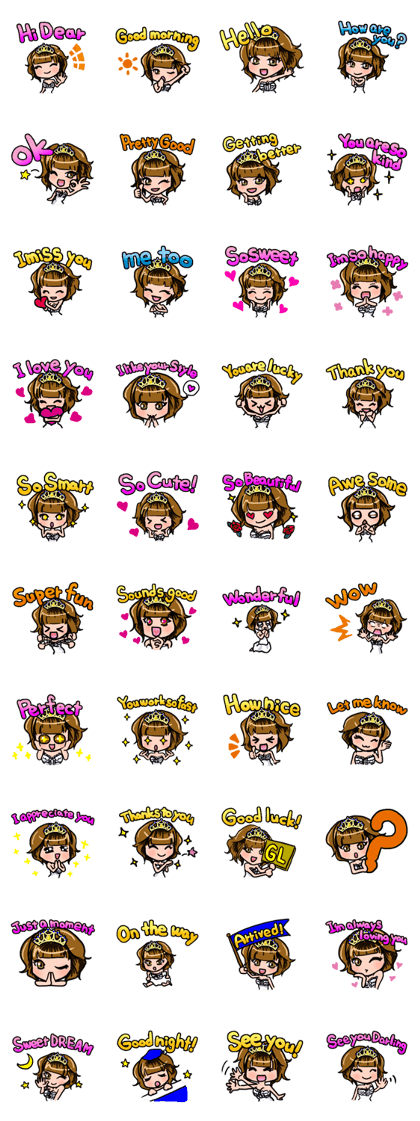 Lucky Sticker in Engish By CHIE SHIBATA