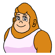 A funny gorilla's sticker