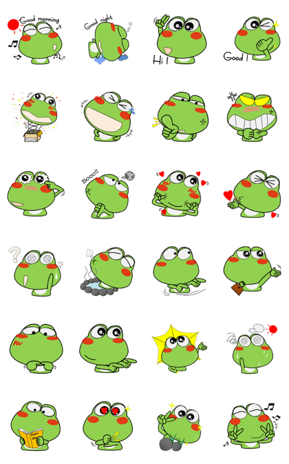 Frog in rainy day