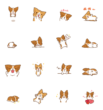 Corgi Dog Kaka - animated sticker vol. 1