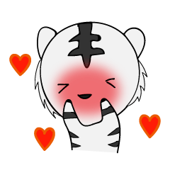 Very cute White Tiger Stiker