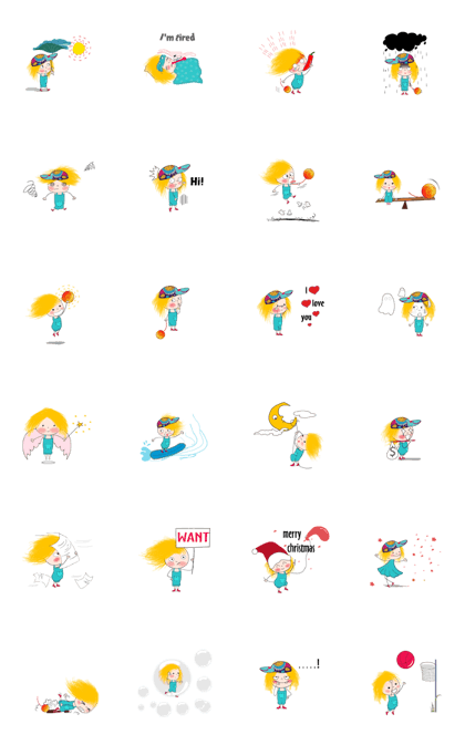 Sports girl animate