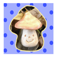 Paper clay mushroom