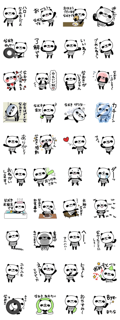 Panda with Naoki's bib