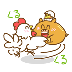 Japanese wild boar and chicken life 2