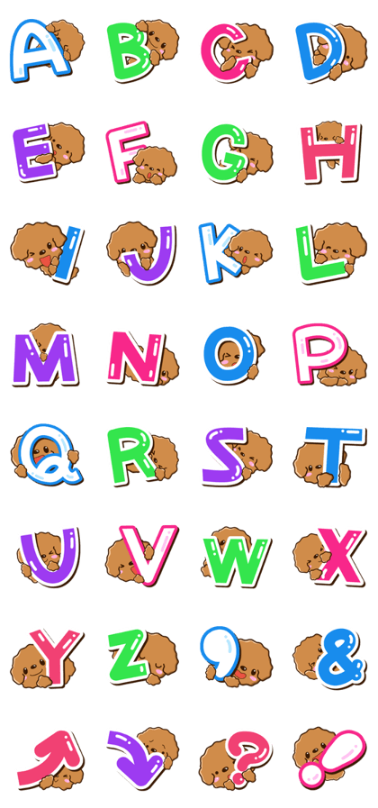 Toy Poodle Alphabet