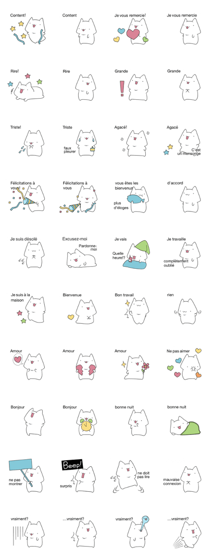 speech balloons and cat (fra)