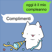 speech balloons and cat (ita)