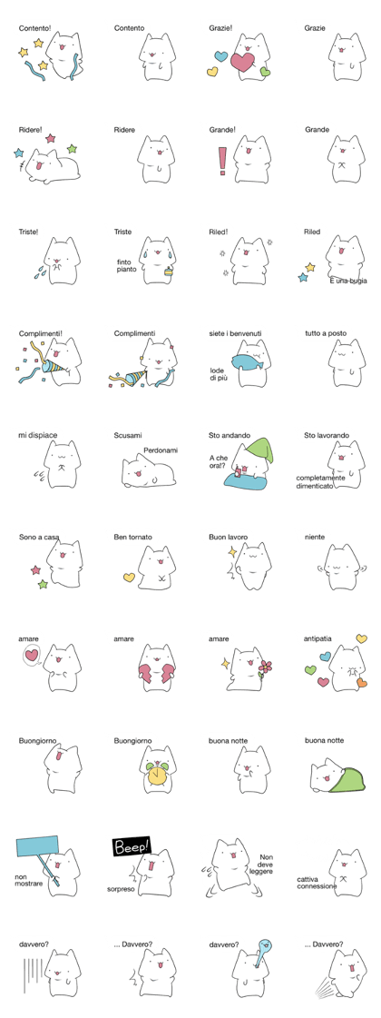 speech balloons and cat (ita)