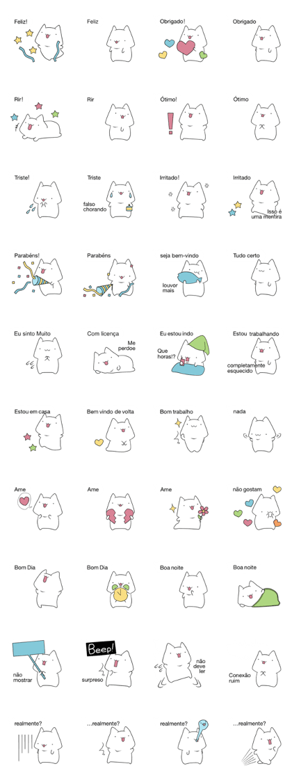 speech balloons and cat (por)