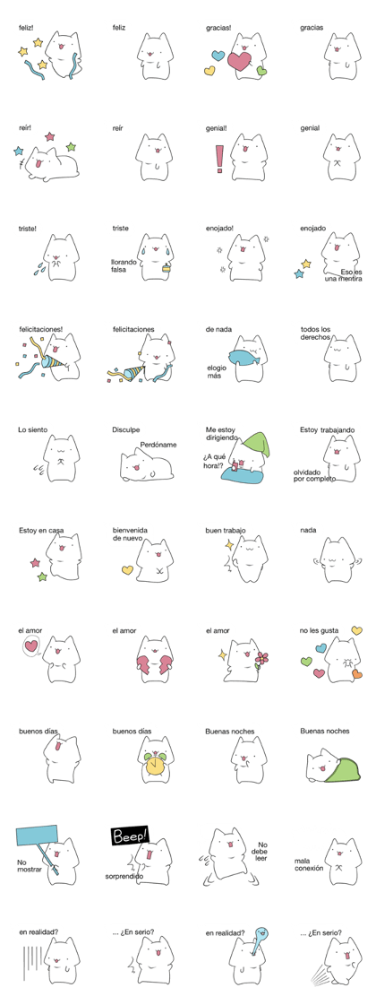 speech balloons and cat (spa)
