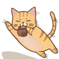 Loose tea tabby cat sticker