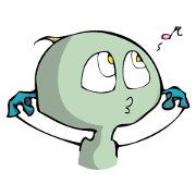 Ahoge Green Alien
