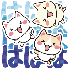 anime sticker of three kittens1