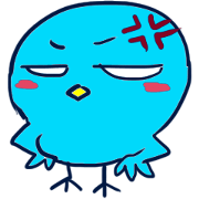 big blue bird say something