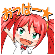 yurukawa high school girl Sticker Petit1