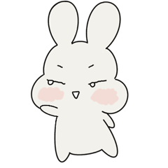 Cynical baby rabbit