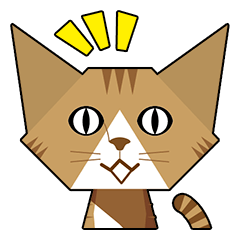 折り紙ネコ (茶トラ猫)