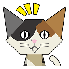 origami cat (Tortoiseshell cat)
