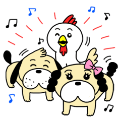 Dogs and chicken (friendship)