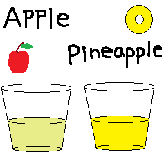 apple juice & pineapple juice.