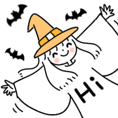 Minimal Witch (White) Halloween