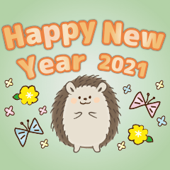 Hedgehog happy new year