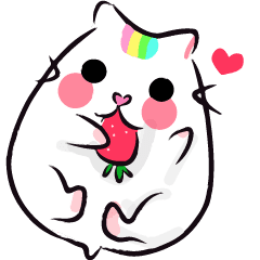 Rainbow Hamster Strawberry Line Stickers Line Store
