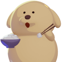 Mochi mochi Animation dog