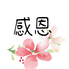 手寫大字水彩手工彩繪花卉花朵花瓣植物09