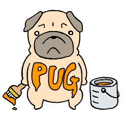 Crazy Pug Sticker