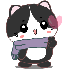 Baby Tuxedo Cat : Animated