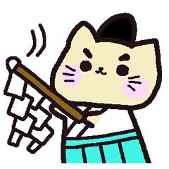 Apprentice Shinto priest Cat