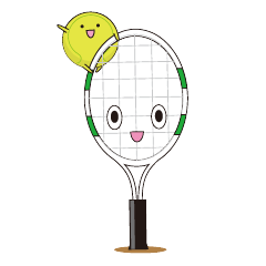 tennis racket & ball