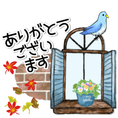 水彩画風❤秋から冬の窓辺～For you～