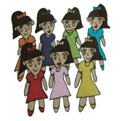 Colorful Seven Girl's