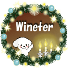 冬【年末年始】白い仔犬