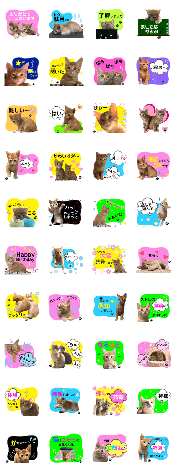 茶トラの日常 がく てん Lineクリエイターズスタンプ Stamplist