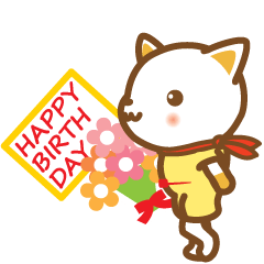 ninja cat haku04 moving!happy birthday