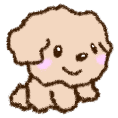 Crayon Toy poodle Sticker