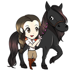 Singer Puifai & Haya the friesian horse