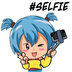 Let's selfie together, Neng !
