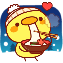 Message Chick animation(winter)