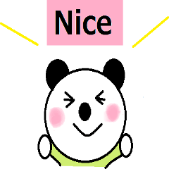 sticker of the english panda