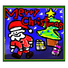 Christmas card stickers(8pieces)