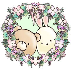 Cute bear and rabbit 9 by Torataro