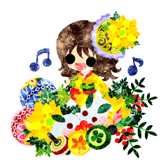 お正月に使える 着物姿の可愛い小人たち Line スタンプ Line Store お正月に使える 着物姿の可愛い小人たち Line スタンプ Line Store