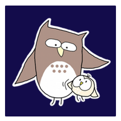 変なふくろうのスタンプ (白ふち付き) - LINE スタンプ | LINE STORE 変なふくろうのスタンプ (白ふち付き) - LINE スタンプ | LINE STORE