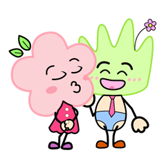 Miss flower&Mr. grass